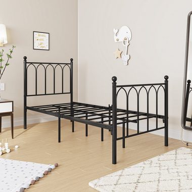 HAUSS SPLOE Metallbett Metallbett Bettgestelle Einzelbett Bettrahmen (90x190cm)