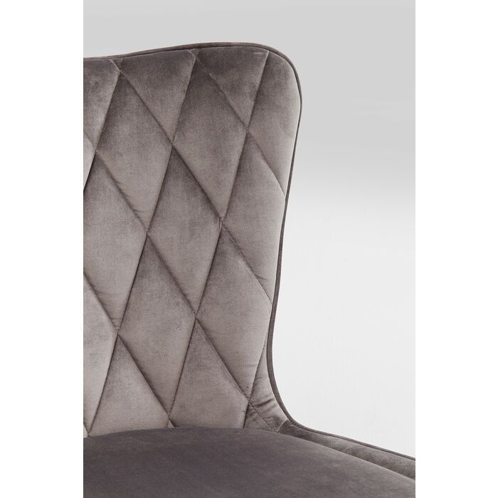 KARE Stuhl Black Marshall Velvet Grau