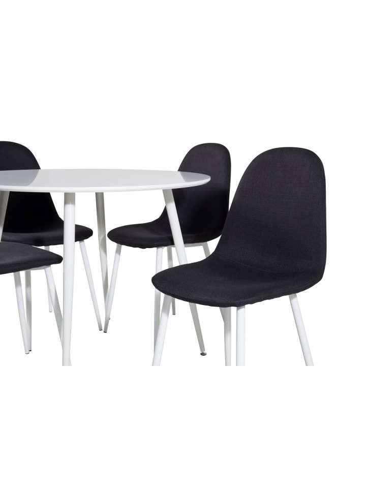 ebuy24 Essgruppe Plaza 4 (5-teilig) Schwarz 100 x 100 cm günstig kaufen onesize