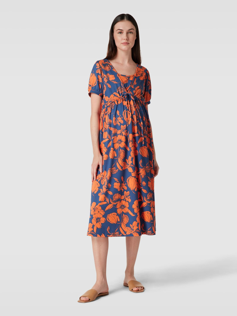 Umstands-Kleid mit Still-Funktion Modell 'Blume' in blau