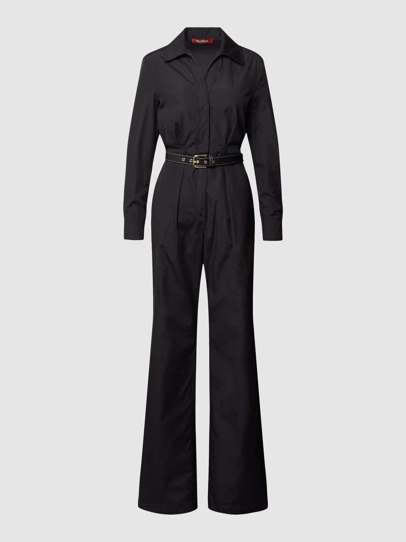 Jumpsuit mit Gürtel Modell 'VALVOLA' in schwarz