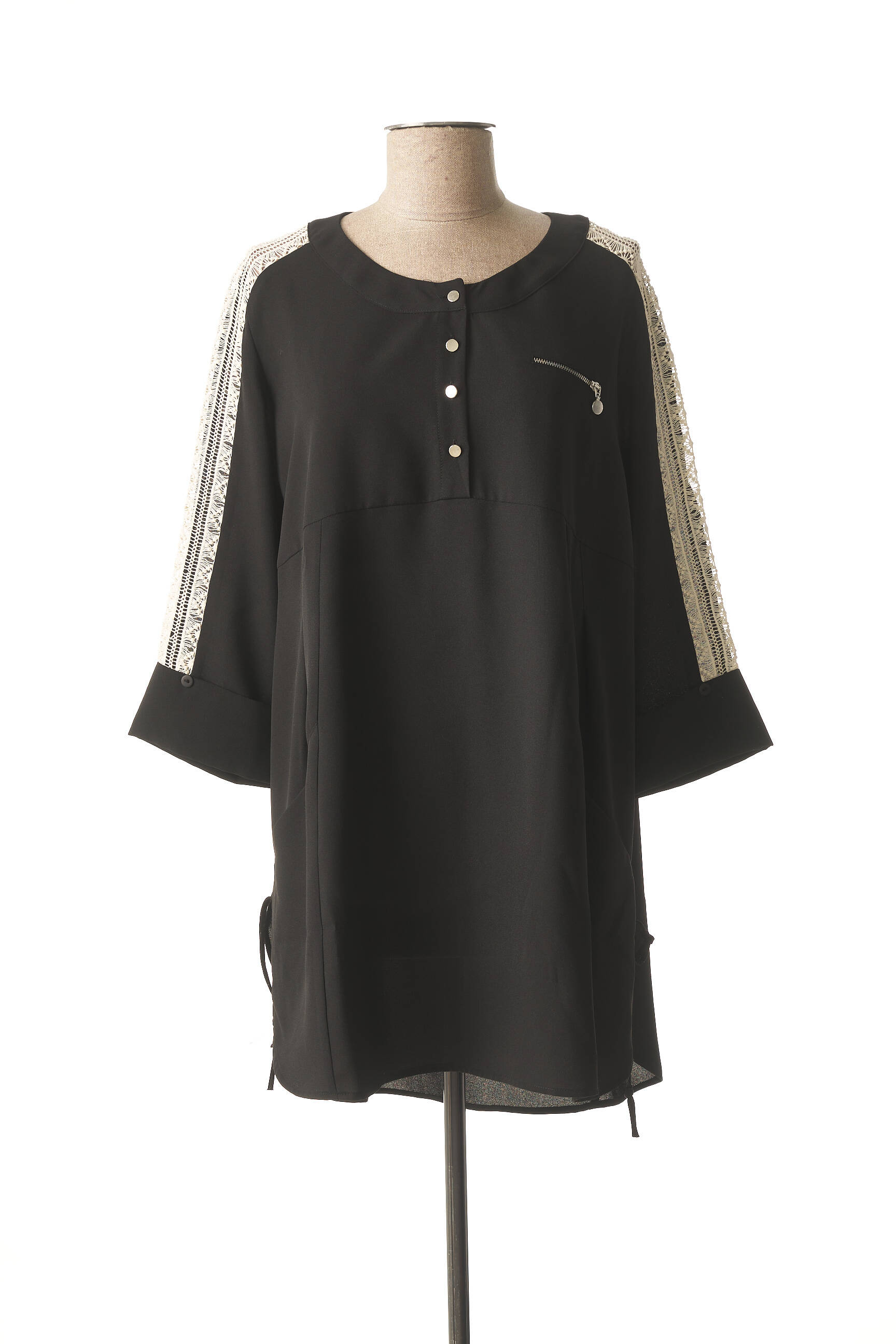 Alain Murati Tuniquemanchelongue Femme couleur noir