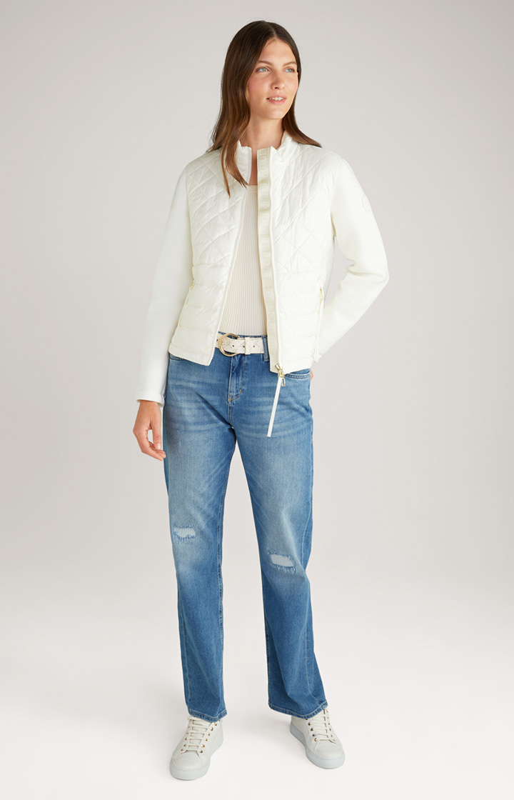 Nylon-Jacke in Creme
