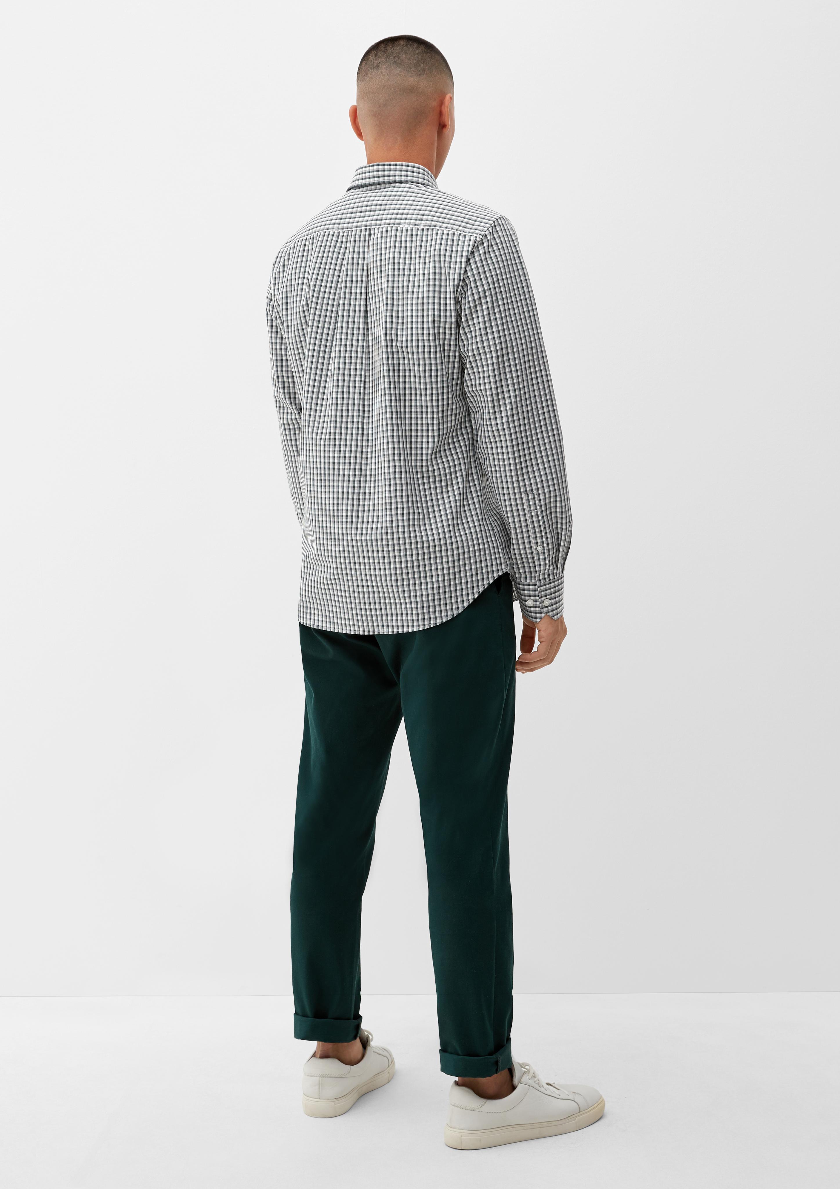 Slim: Kariertes Baumwollhemd  2120975-78N8
