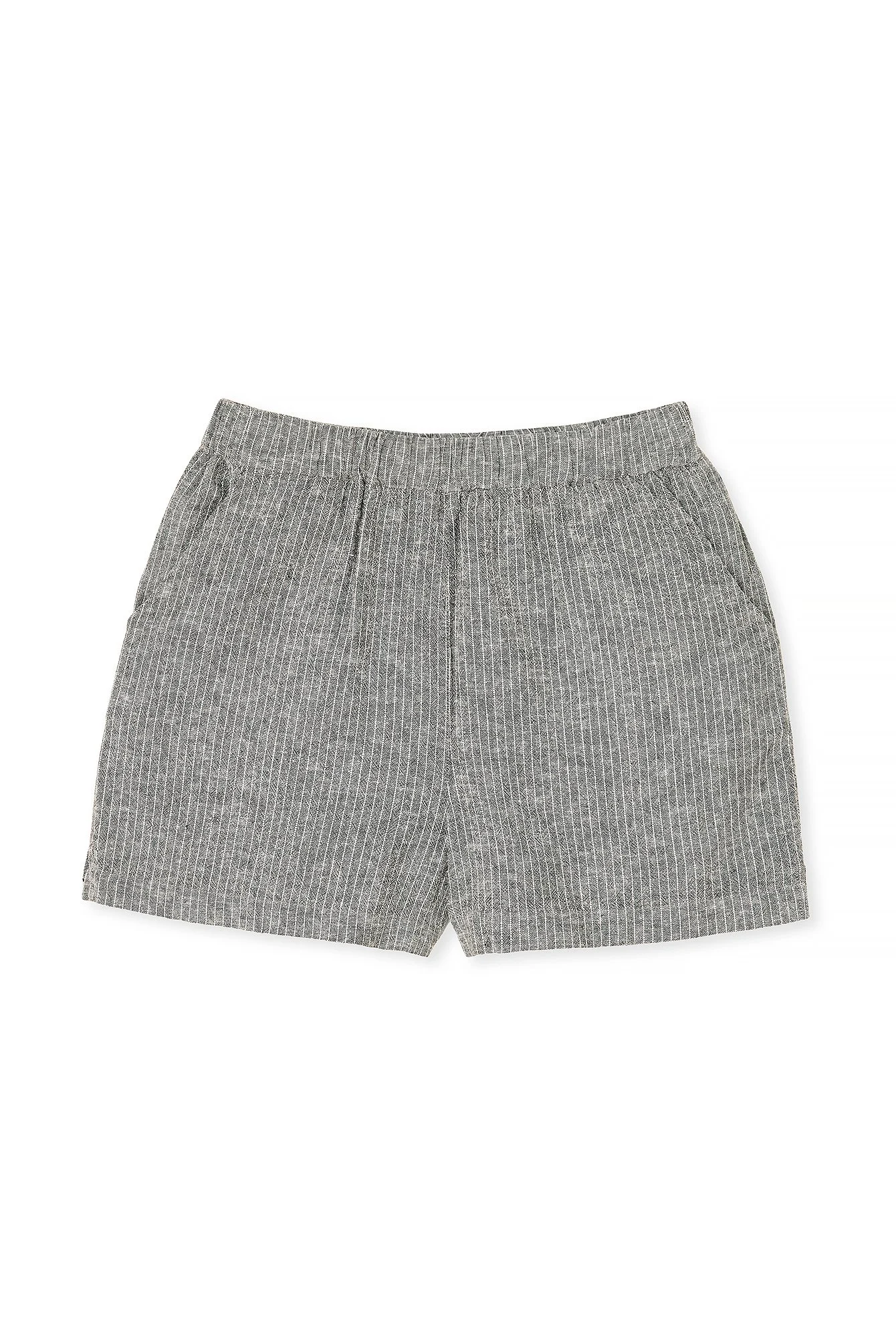 Shorts aus Leinen-Mix mit elastischem Bund
