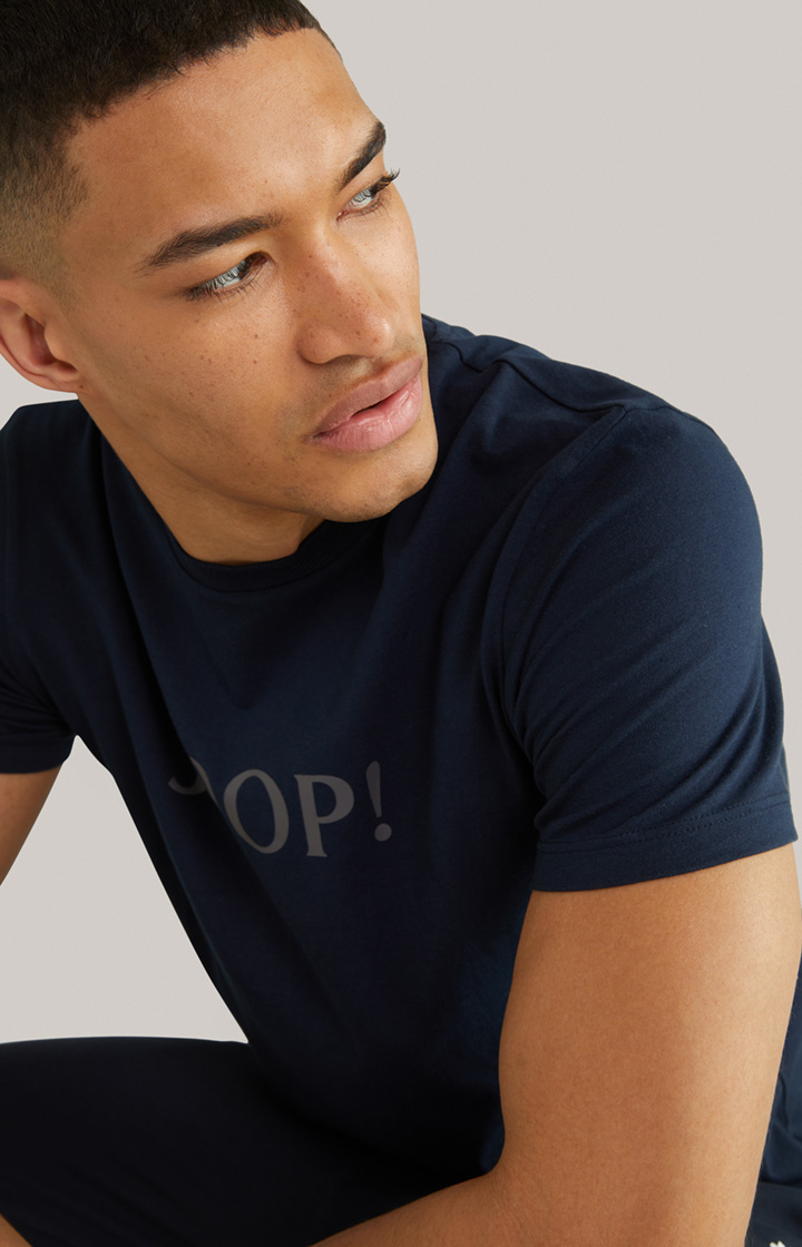 Loungewear T-Shirt in Dunkelblau