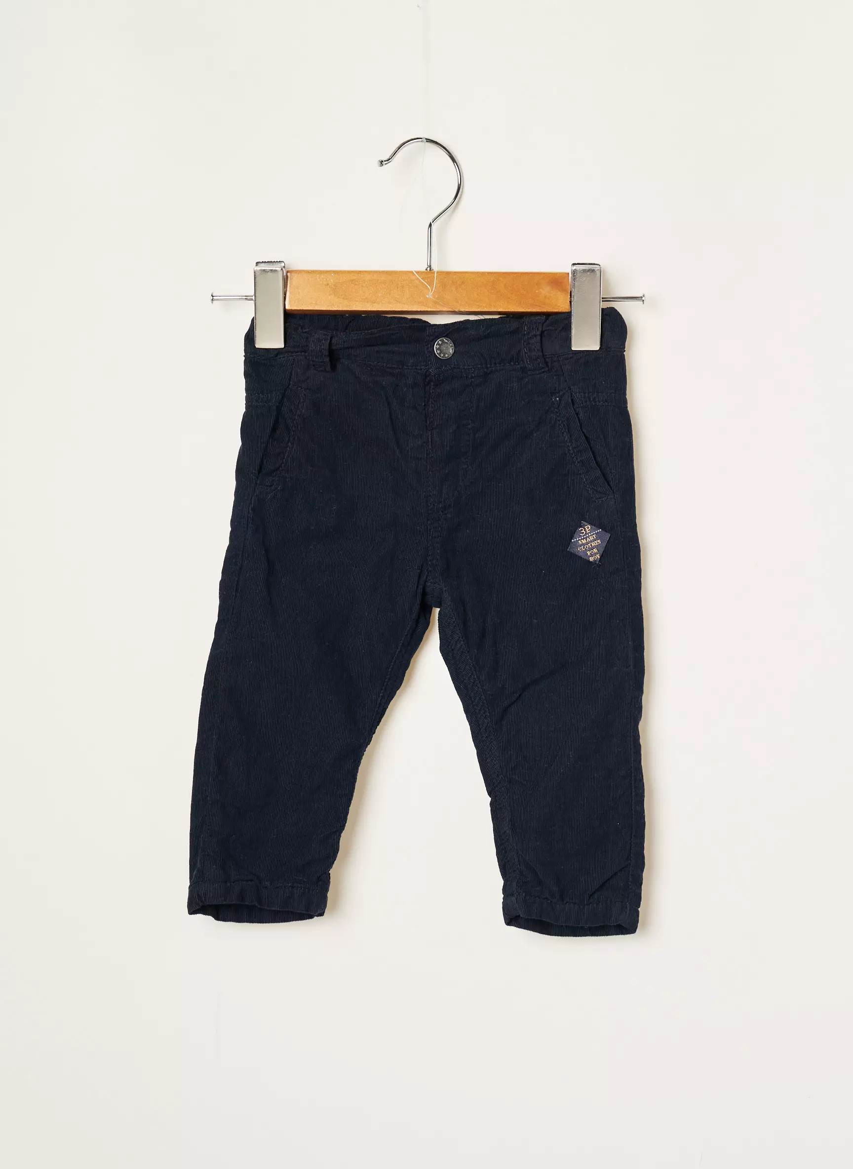 3 Pommes Pantalons Droits Garcon couleur bleu