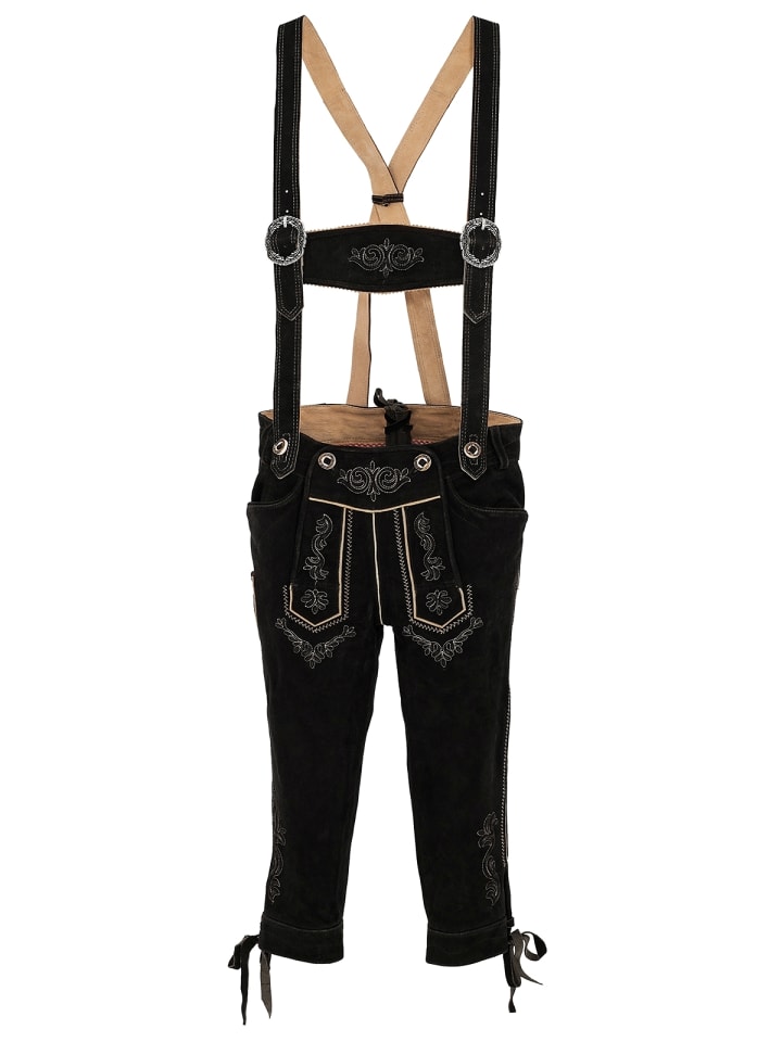 MADDOX Lederhose KORBINIAN-HT in schwarz günstig kaufen 56
