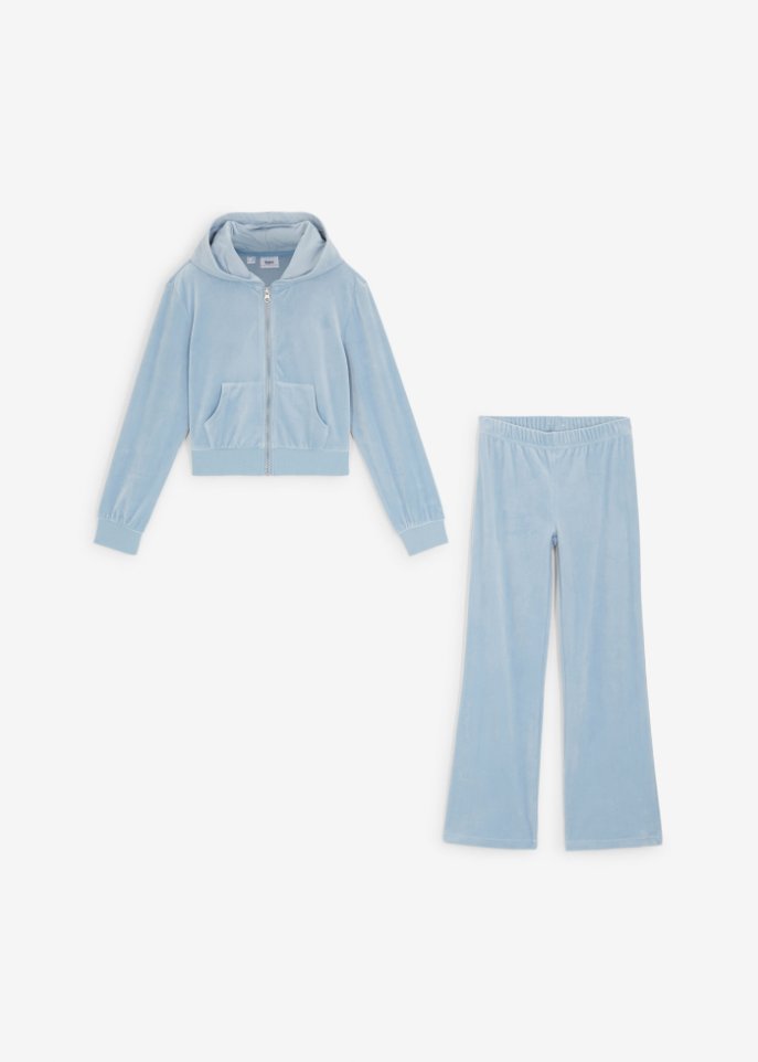 Mädchen Velours-Jogginganzug (2-tlg.Set)