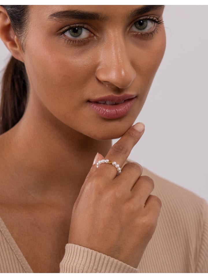 PURELEI Perlenring Shiny Bloom in Gold günstig kaufen