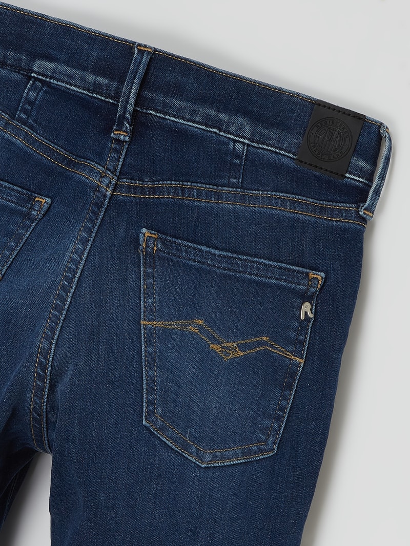 Skinny Fit High Waist Jeans mit Stretch-Anteil Modell 'Nellie' in jeans