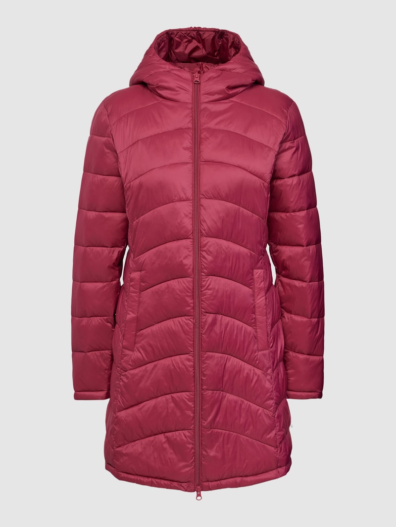 Steppjacke mit Kapuze Modell 'SIBIRIA' in bordeaux rot