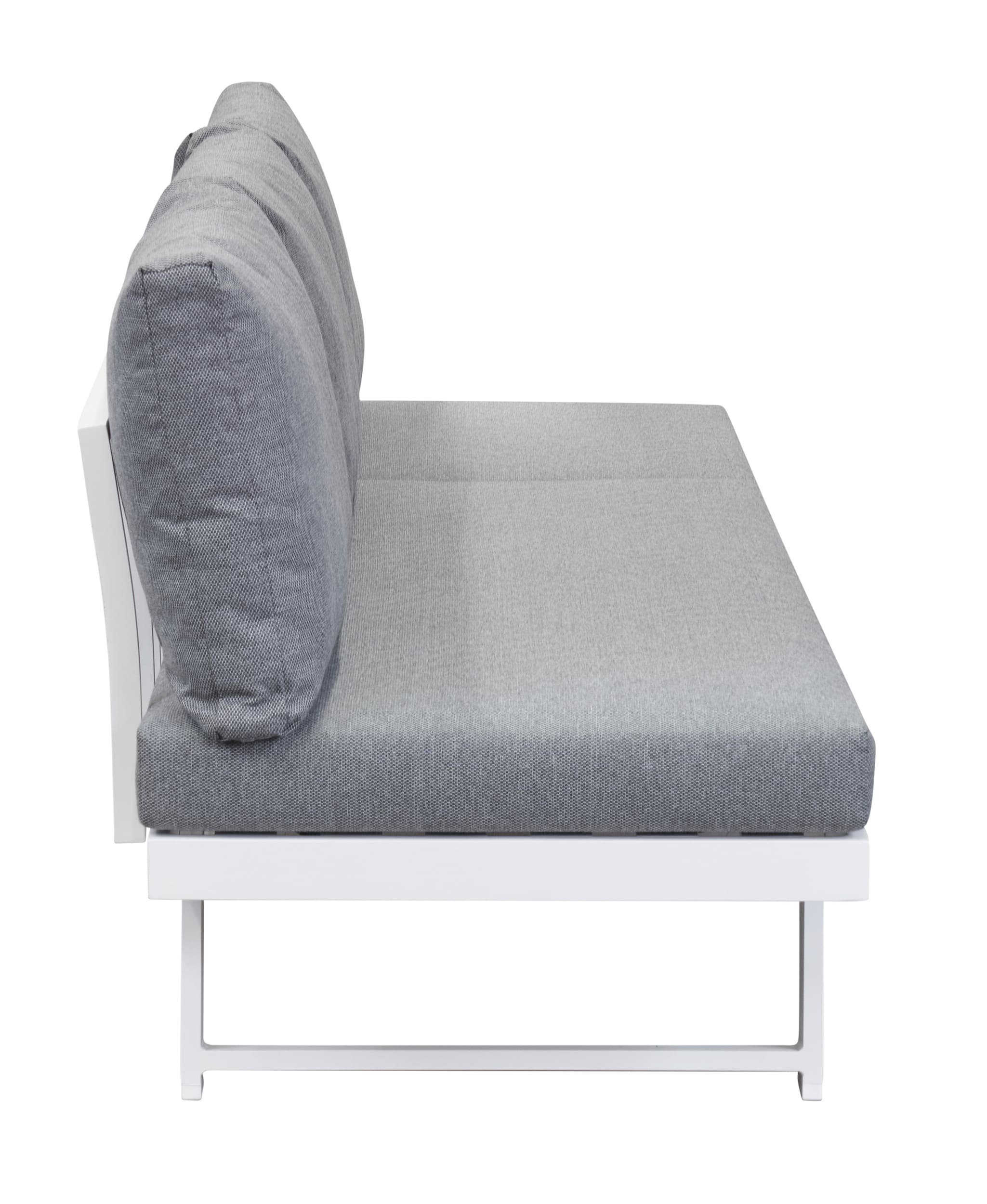 LC Garden Loungesofa LC Garden Sunewo Multifunktionssofa weiß 3-Sitzer Polstergarnitur