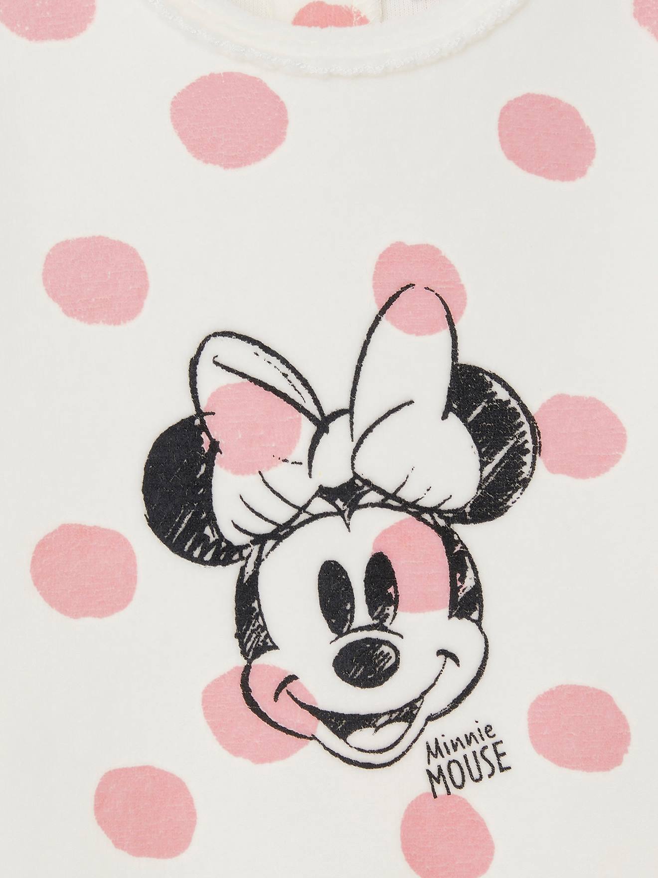 Minnie Baby Samt-Strampler Disney MINNIE MAUS - wollweiß