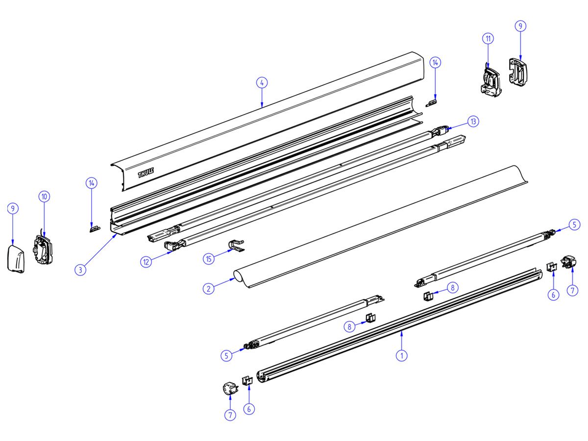 Thule Omnistor Set Schanierteile Ständer 3200