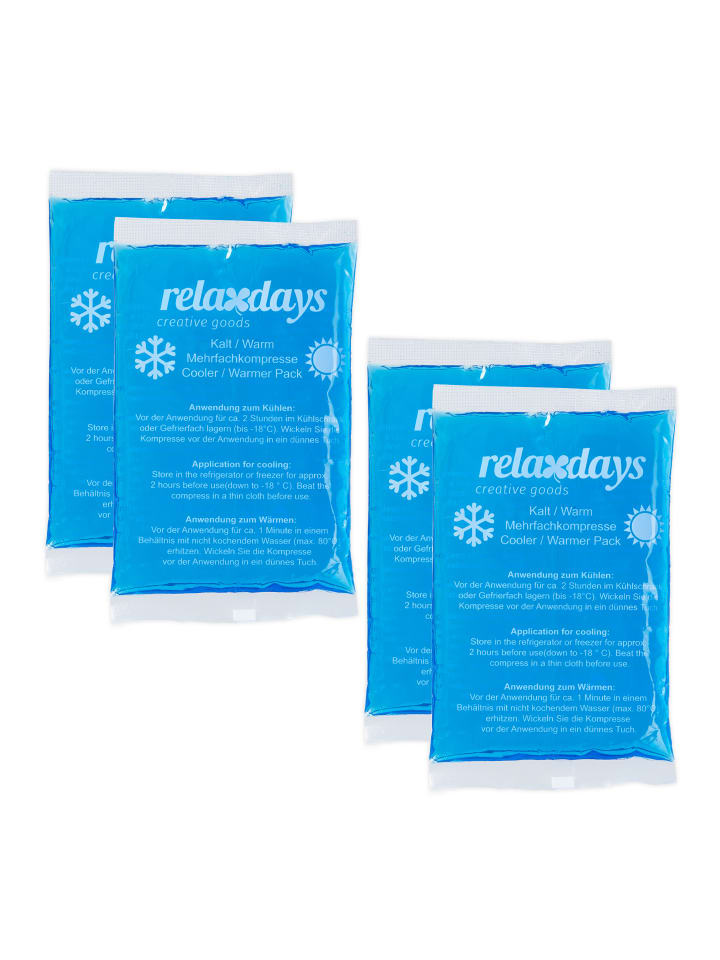 relaxdays 4 x Kühlpad in Blau günstig kaufen onesize