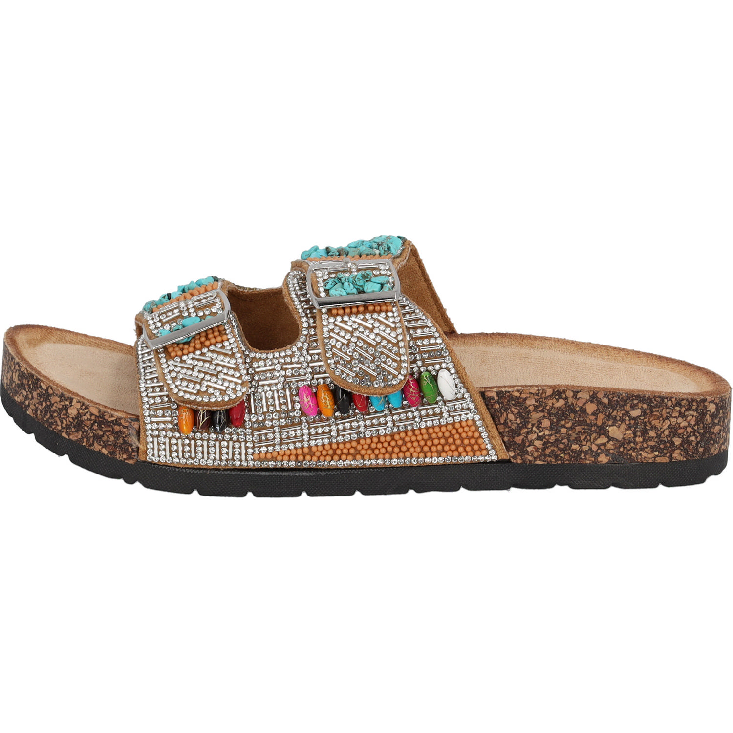 Palado Viha by Sila Sahin, Plateau-Pantoletten, Damen, Camel