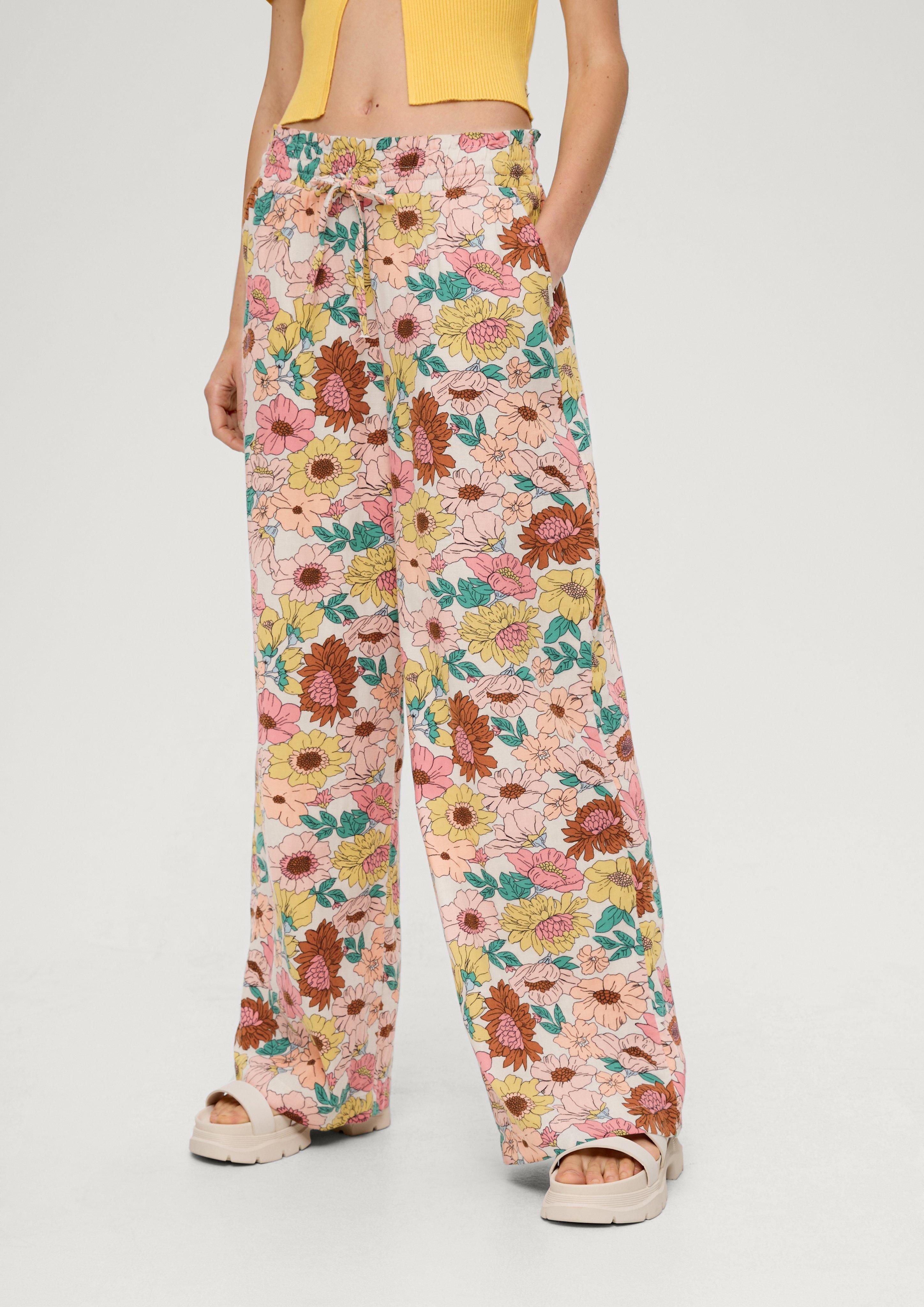 Loose: Hose mit floralem Print  2131202-08A0