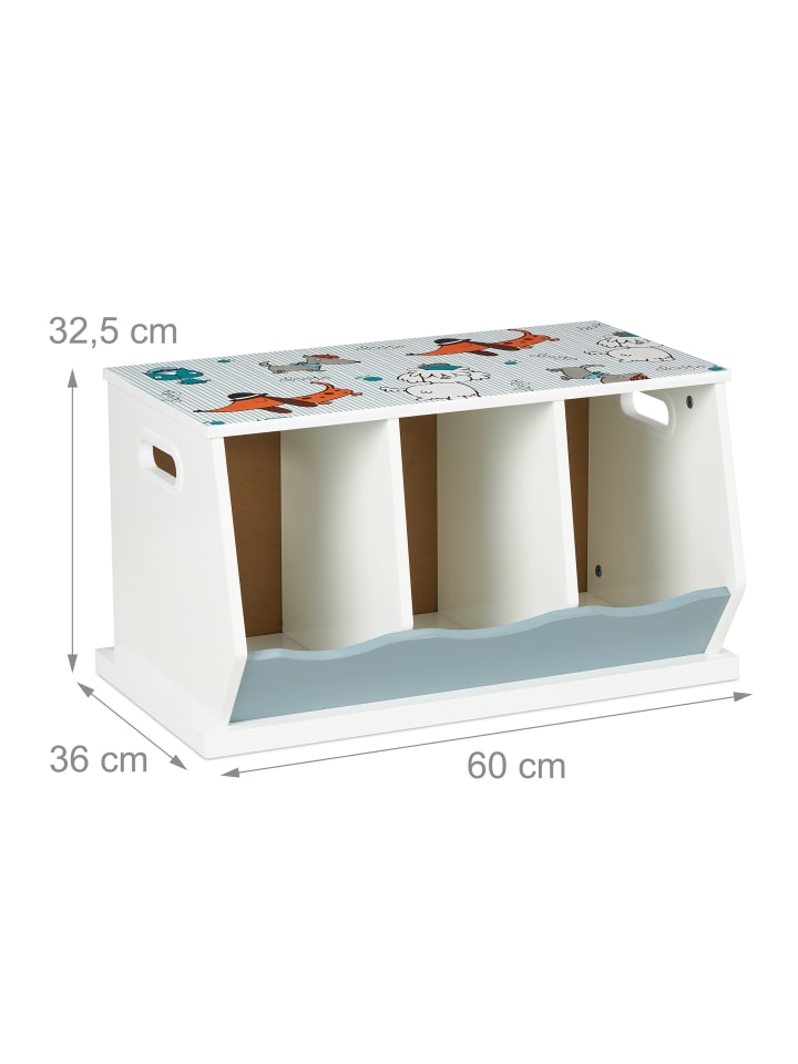 relaxdays Kinderregal in Bunt - (B)60 x (H)32,5 x (T)36 cm günstig kaufen onesize