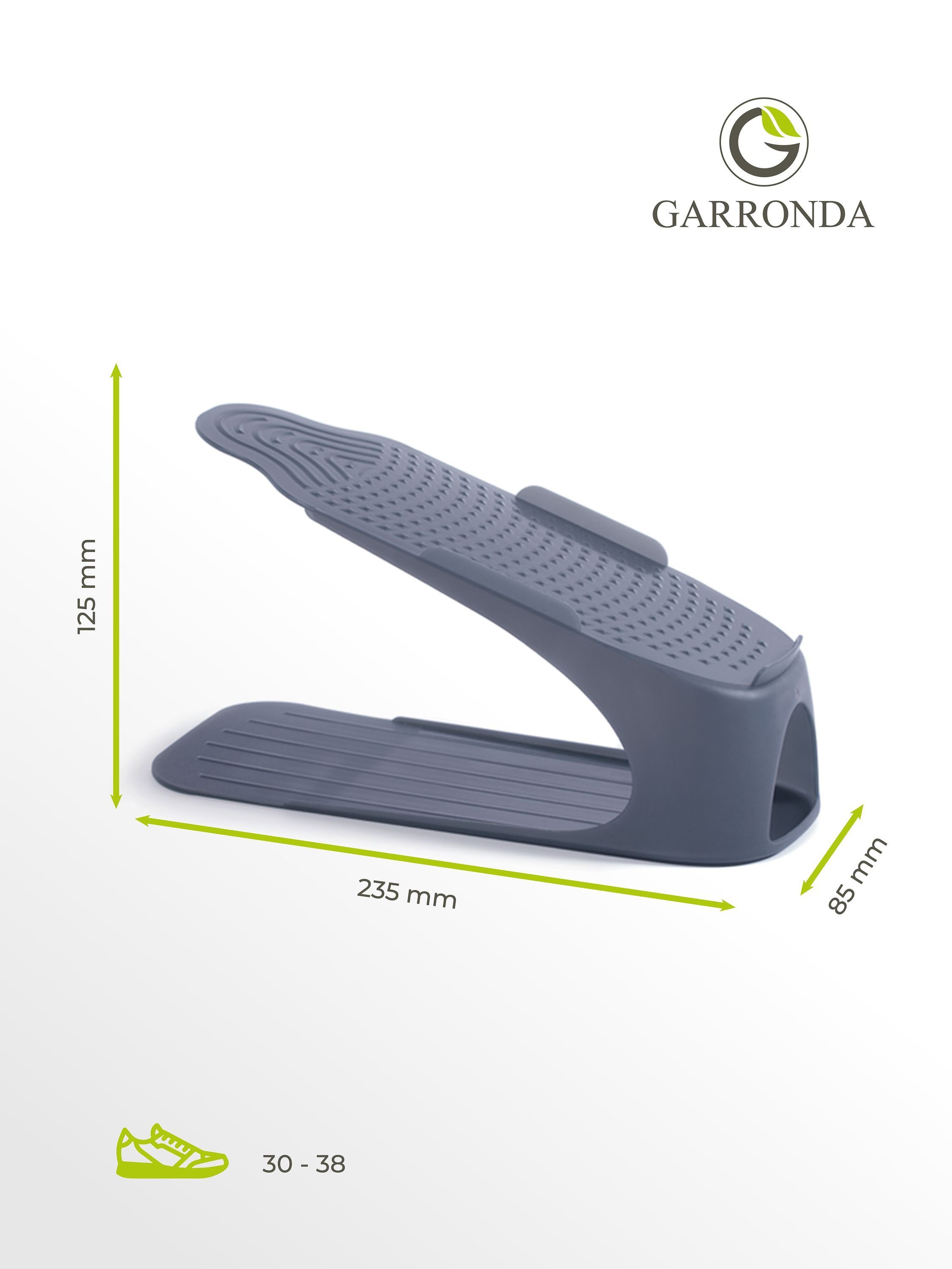 Garronda Schuhabtropfschale Schuhorganizer Schuhregal Größen 30-38 / 38-45 GD-0053