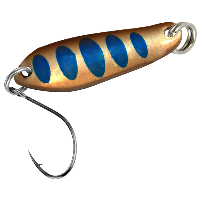 FTM Trout Spoon Boogie (1,6 g, Kupfer/Blaue Punkte)