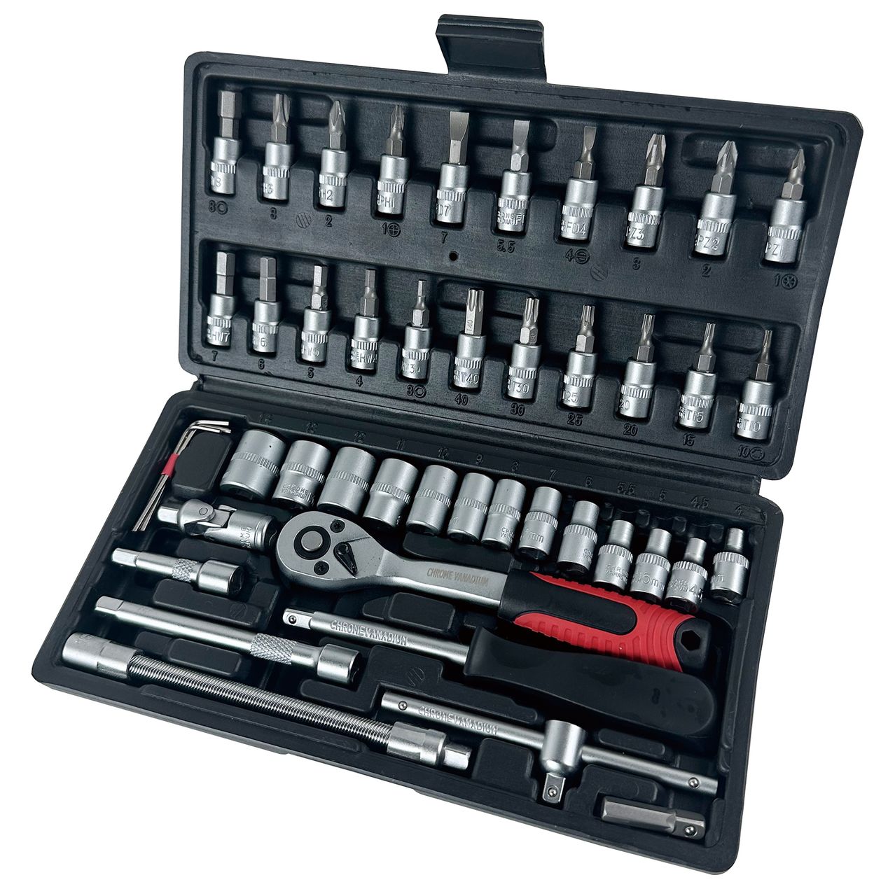 TECH-CRAFT Ratschen-und Bit Set, 46-tlg.