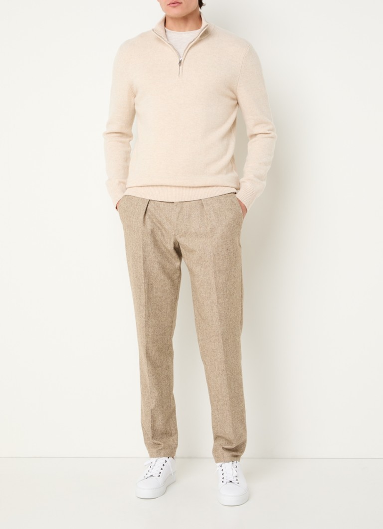 Maglione Profuomo a maglia fine in misto lana con mezza zip