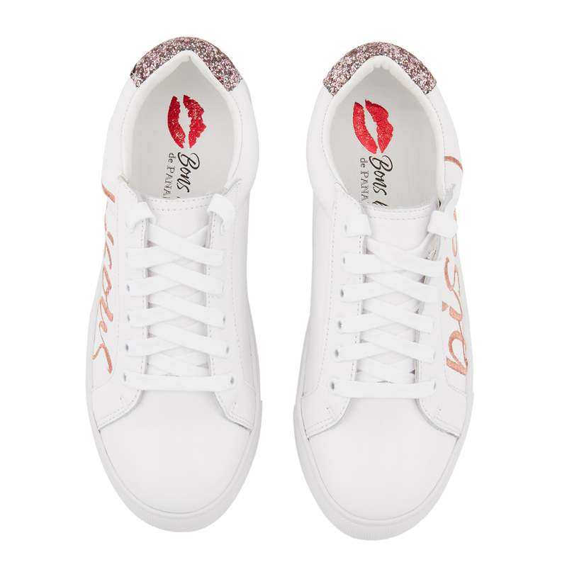 Baskets en cuir Simone bisous