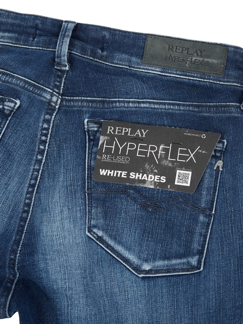 Skinny Fit Jeans mit Stretch-Anteil Modell 'Luzien' - HYPERFLEX in blau