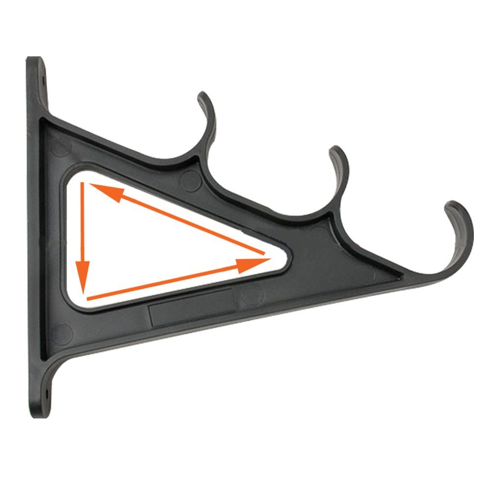 Croch Horizontal Wand Rutenhalter Rutenhalter, (2-tlg., Rod Rack für 3 Ruten)