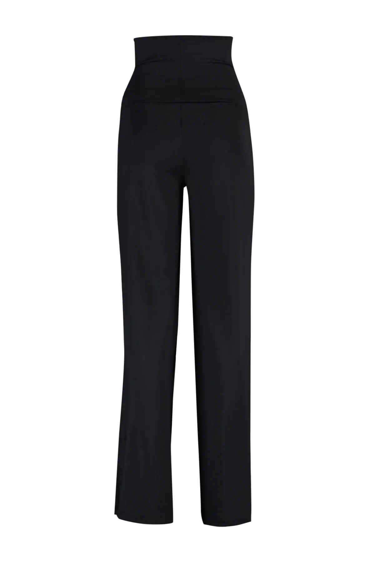 Trendyol Collection  Schwarze, faltbare, gestrickte Sport-Jogginghose aus Scuba/Tauchboot mit weitem Beinbund TWOAW23EA00016