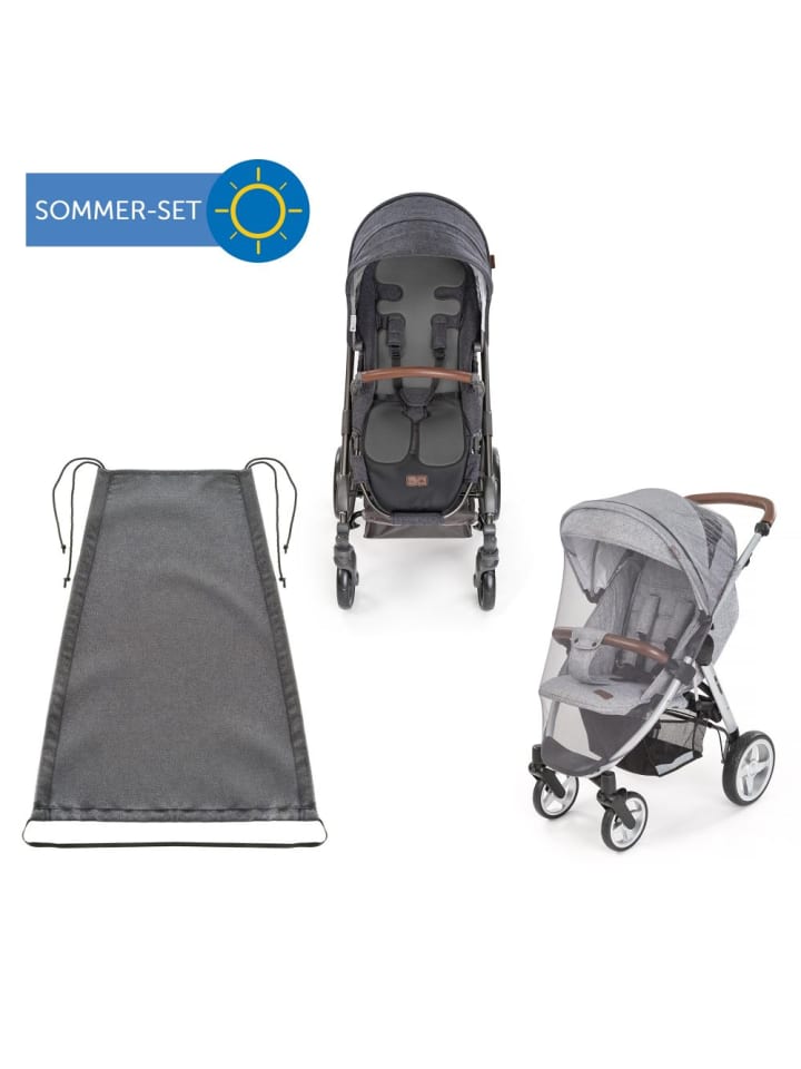 Zamboo 3-teiliges Komfort- und Schutz-Set für Buggy mit Insektenschutz in grau günstig kaufen onesize