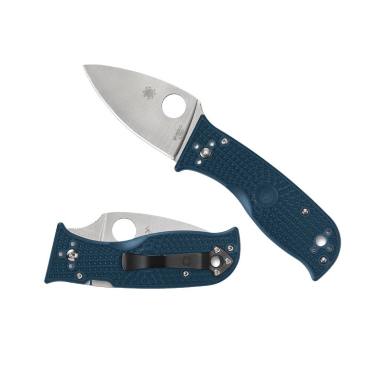 Spyderco LIL' Temperance 3 FRN Blue K390 Plain C69PBL3K390