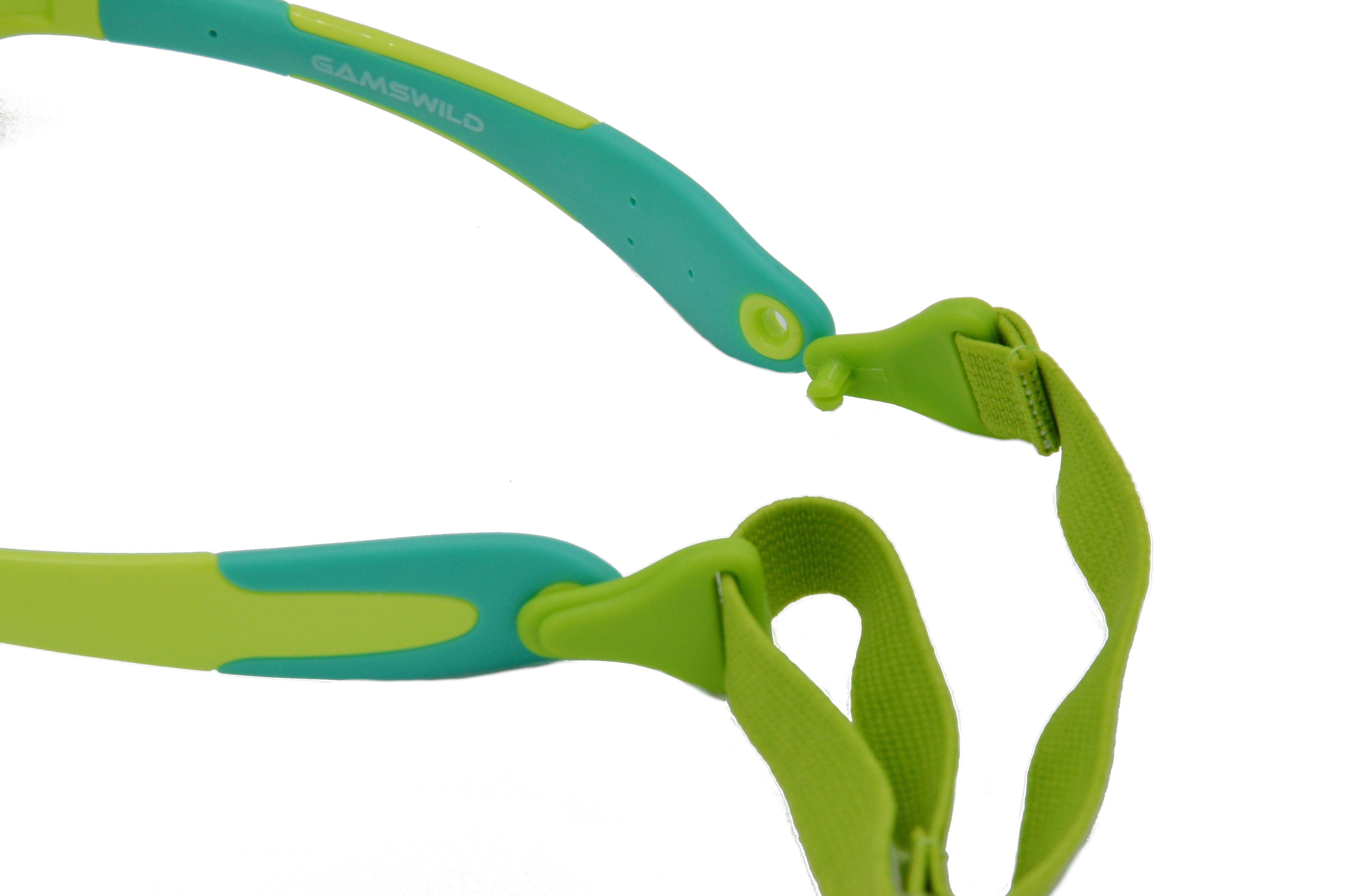 Gamswild Sonnenbrille WK5716 GAMSKIDS Babybrille 0-3 Jahre Kleinkindbrille Mädchen Jungen kids Unisex, blau-orange, rosa-pink, grün symmetrische Form - sitzt immer richtig herum