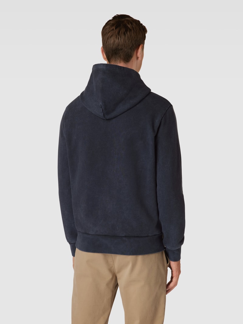 Hoodie mit Label-Stitching in schwarz
