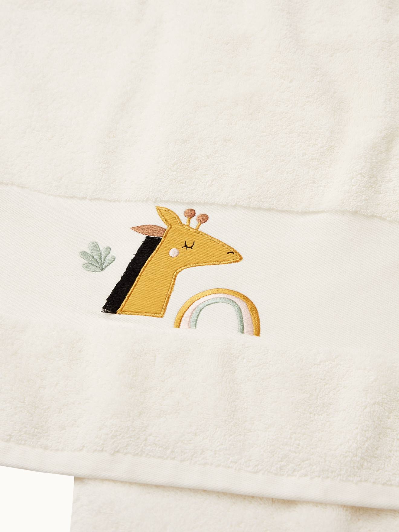 Vertbaudet Kinder Handtuch GIRAFFE Oeko Tex - wollweiß