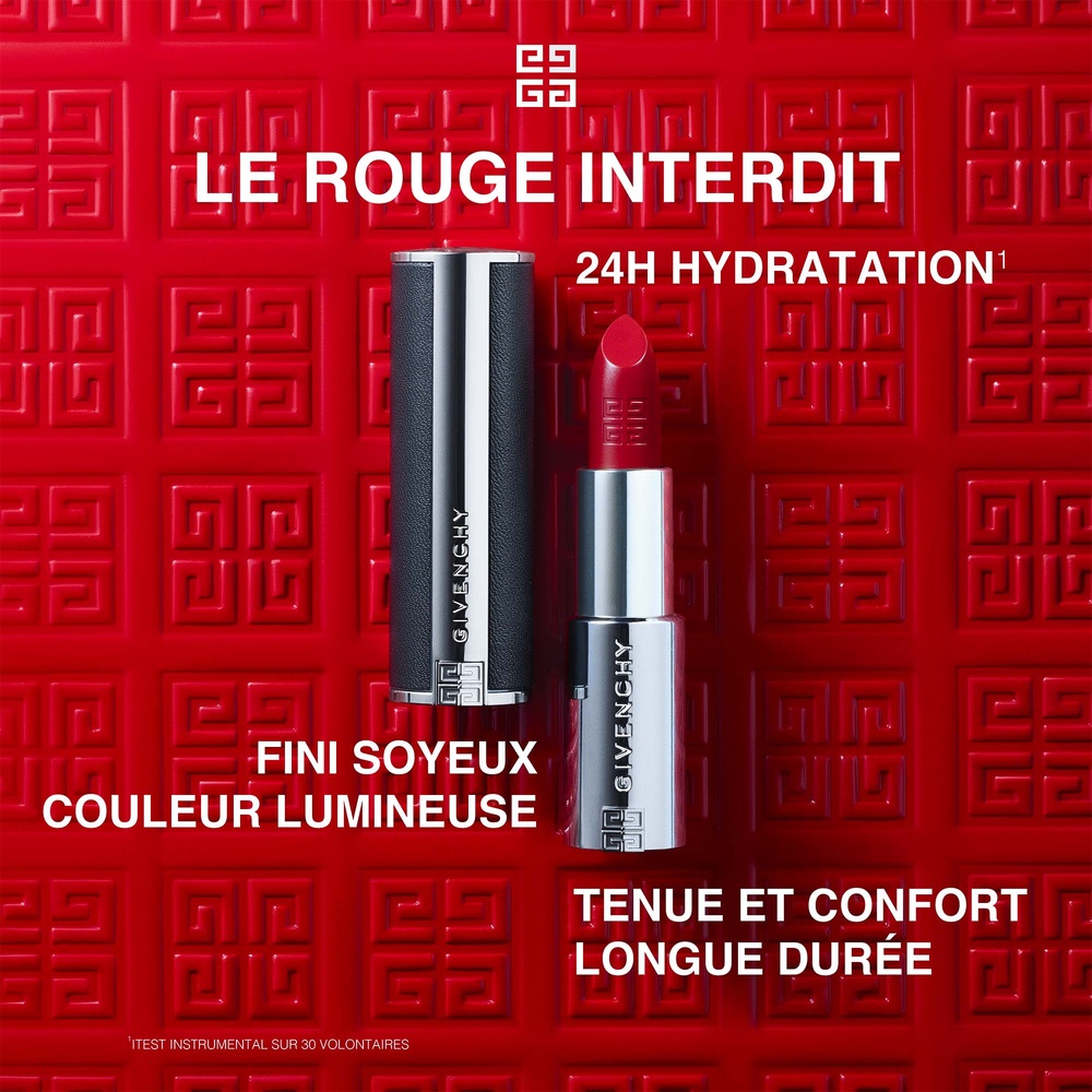 Givenchy LE ROUGE INTERDIT INTENSE SILK Rouge à lèvres rechargeable, fini soyeux, couleur lumineuse
