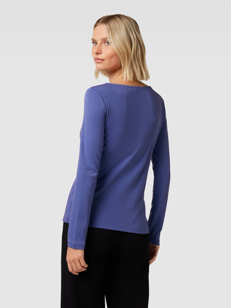 Longsleeve mit U-Boot-Ausschnitt in rauchblau