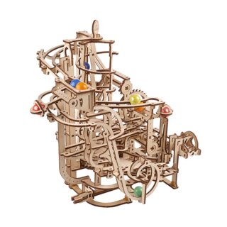 Mechanischer Modellbausatz Murmelbahn mit Spiralaufzug