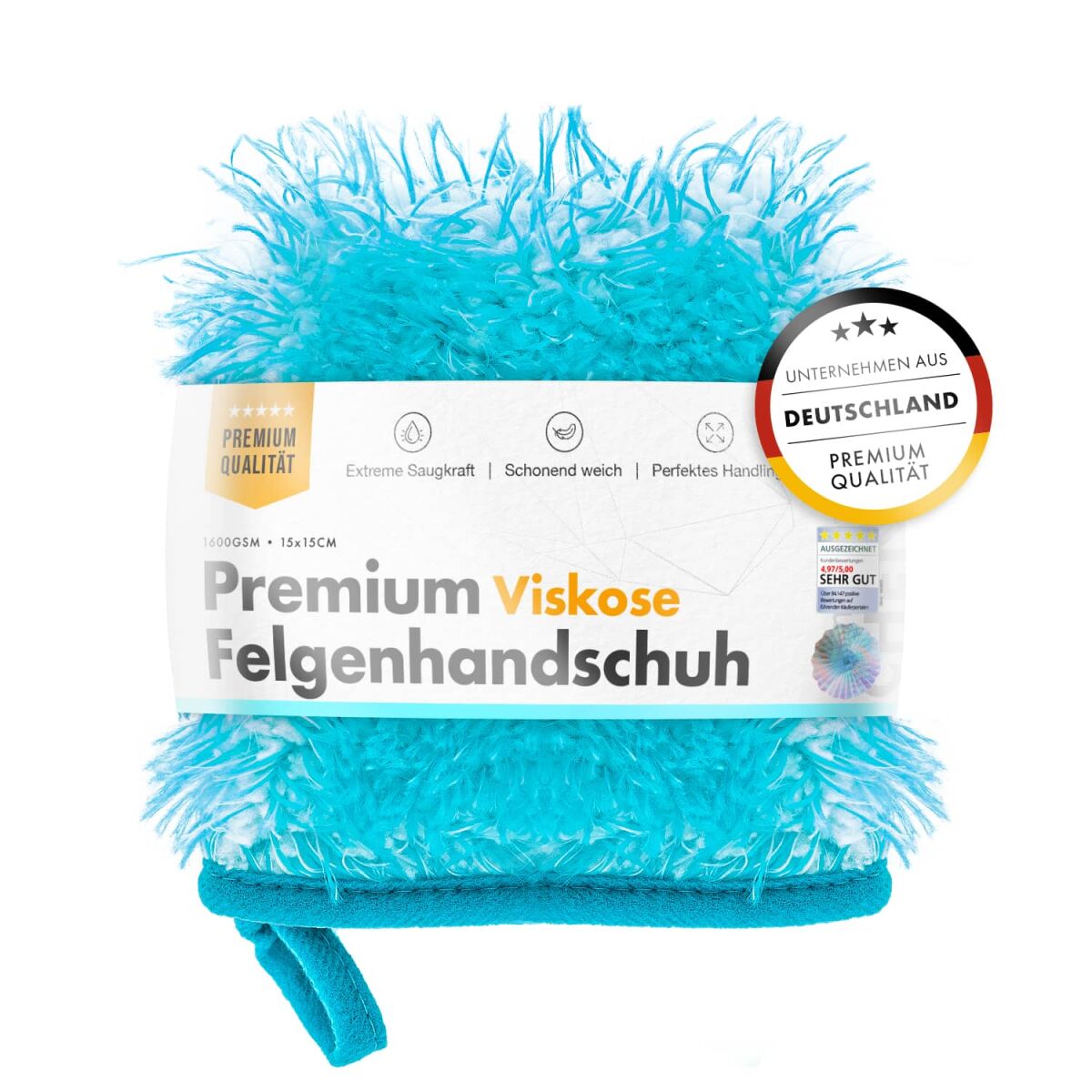 chemicalworkz Wheel Mitt 1400GSM Türkis 15×15cm
