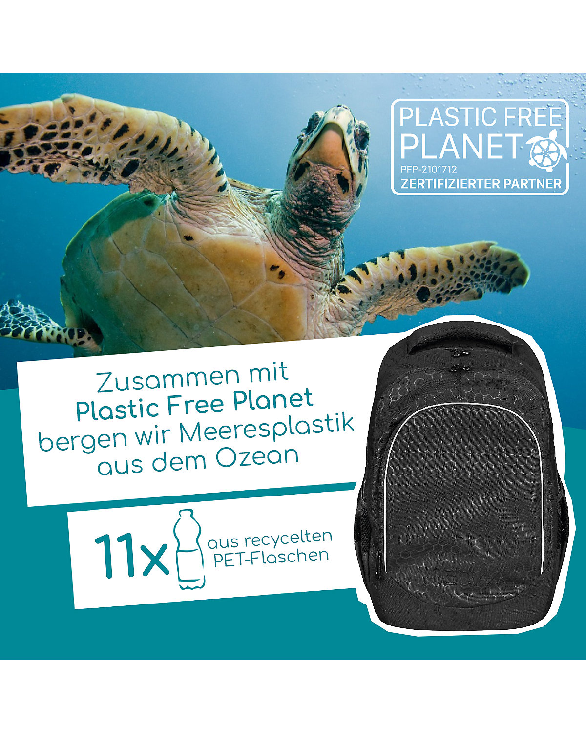 Schulrucksack Fly Lost in Black (2023)