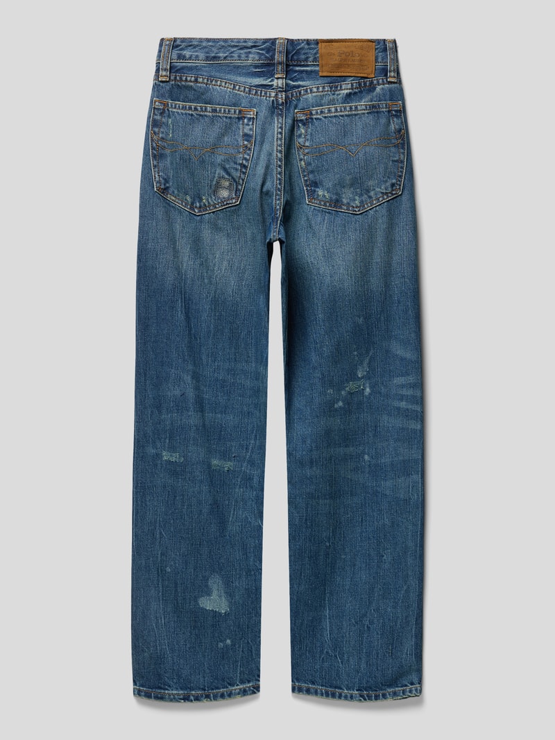 Relaxed Fit Jeans im Used-Look in jeans