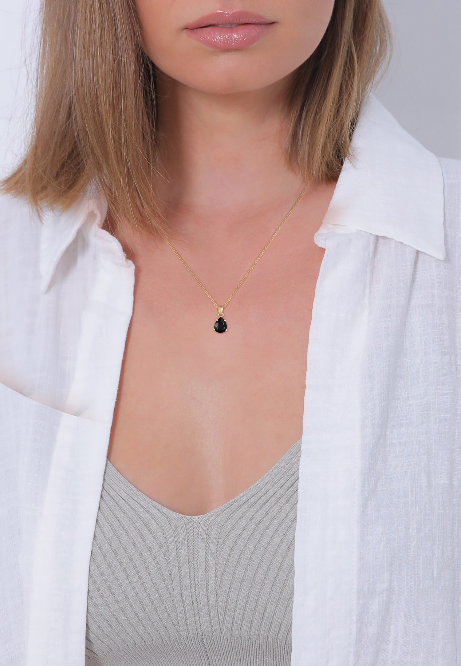 Collana da donna Elli PREMIUM Elli PREMIUM Elegante ciondolo a goccia con cristallo di vetro in argento sterling 925 placcato oro
