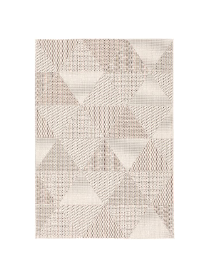 Pergamon In & Outdoor Teppich Flachgewebe  Campus Rauten in Beige günstig kaufen