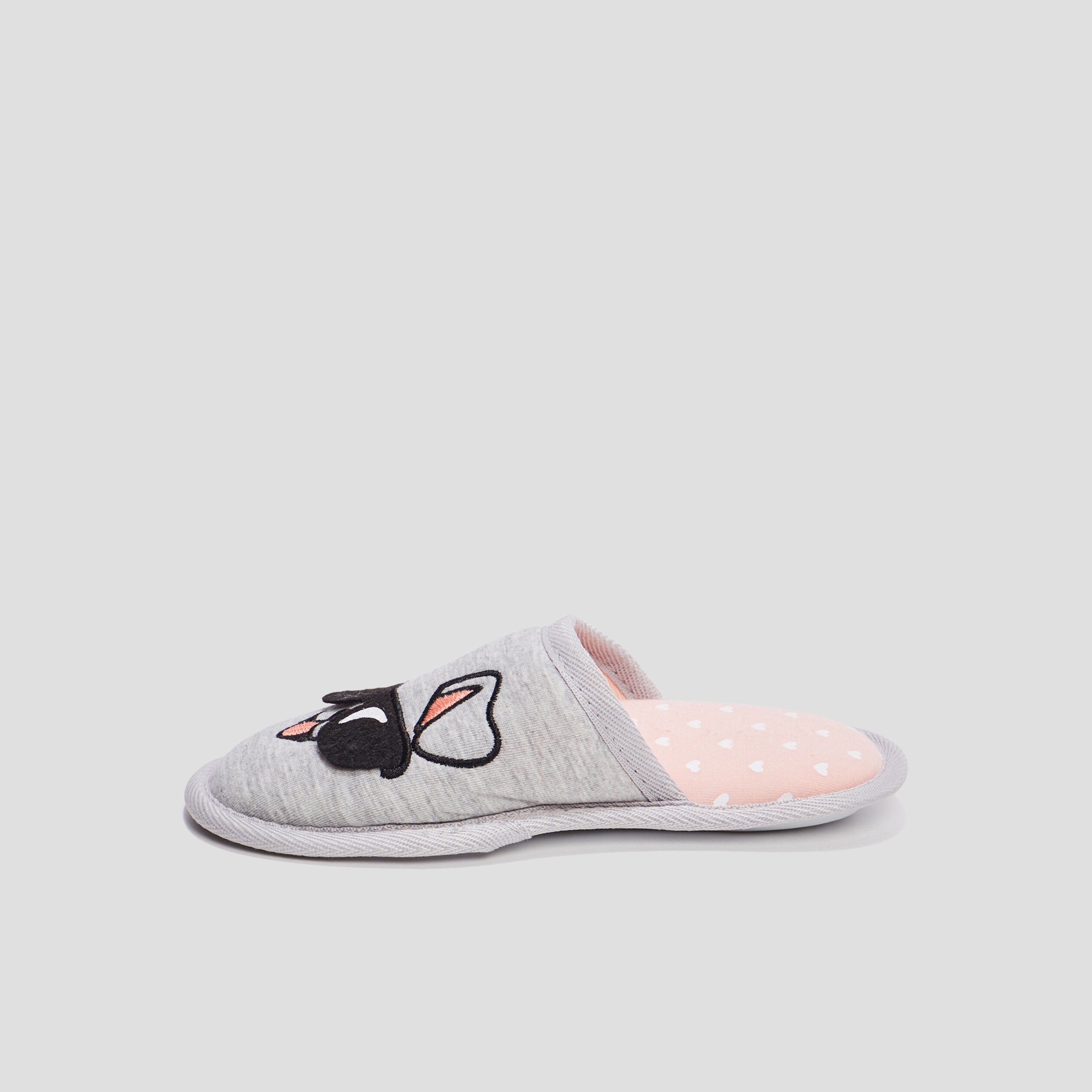 Chaussons mules gris fille | La Halle