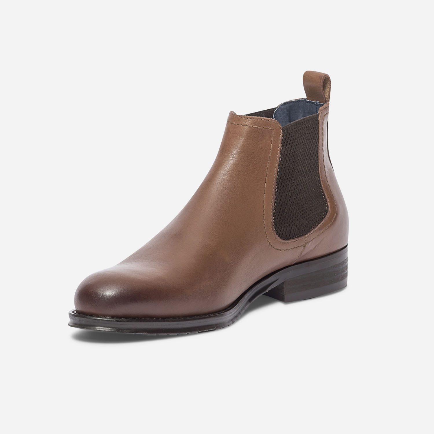 Chelsea boots camel en cuir