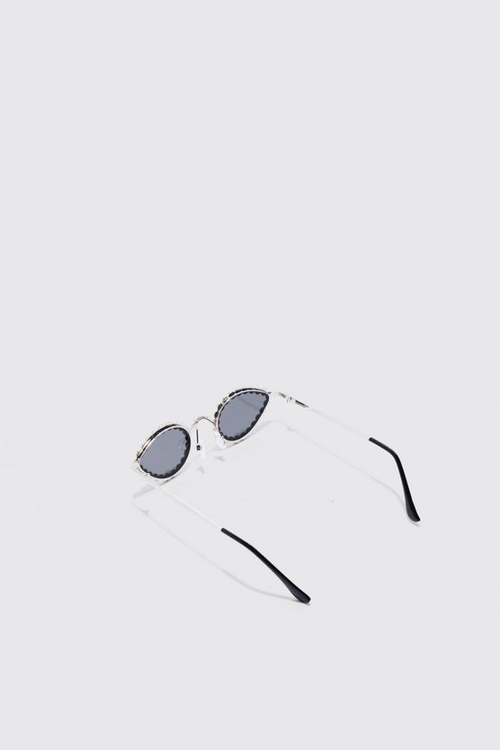 Ovale Strass-Sonnenbrille
