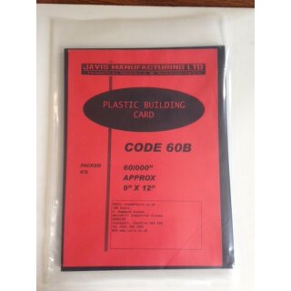 Black Plastic Building Card 1,5mm (1) 9 x12 Zoll