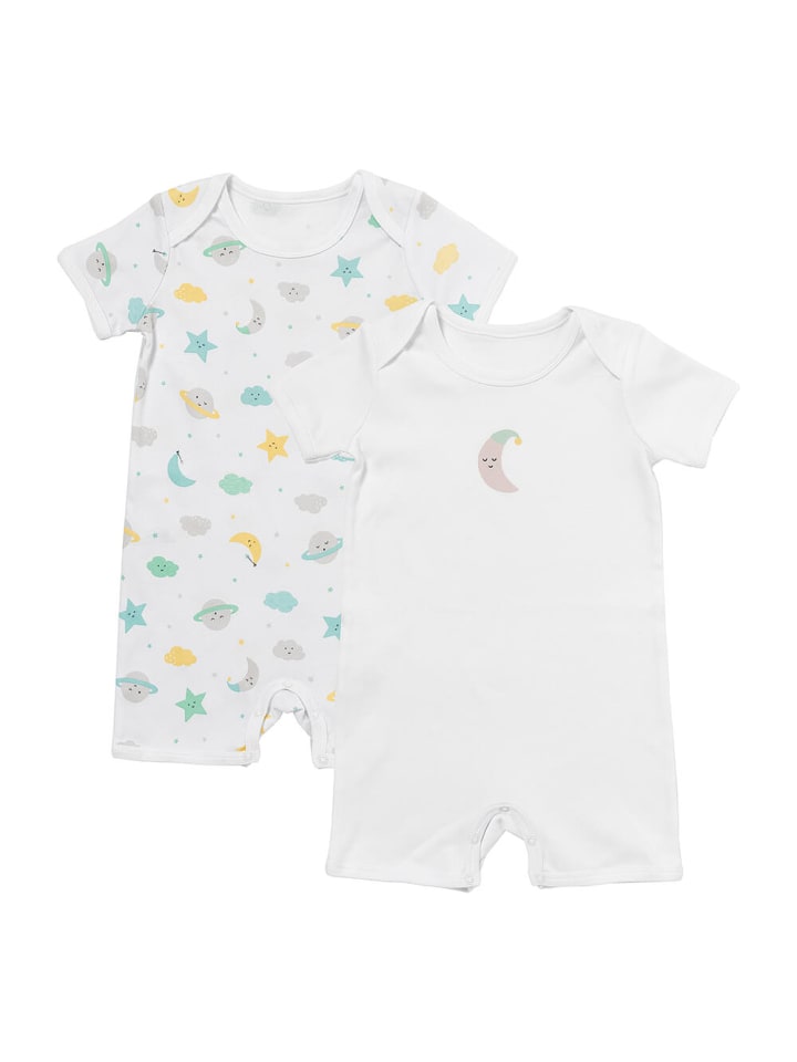 Schlummersack Bio Baby-Strampler kurzarm 2er-Pack in Beige günstig kaufen