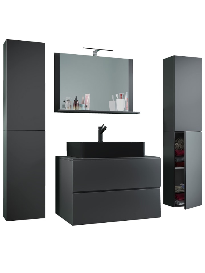 ebuy24 Badmöbelset LendasXLBL anthrazit anthrazit 147 x 52 cm günstig kaufen onesize